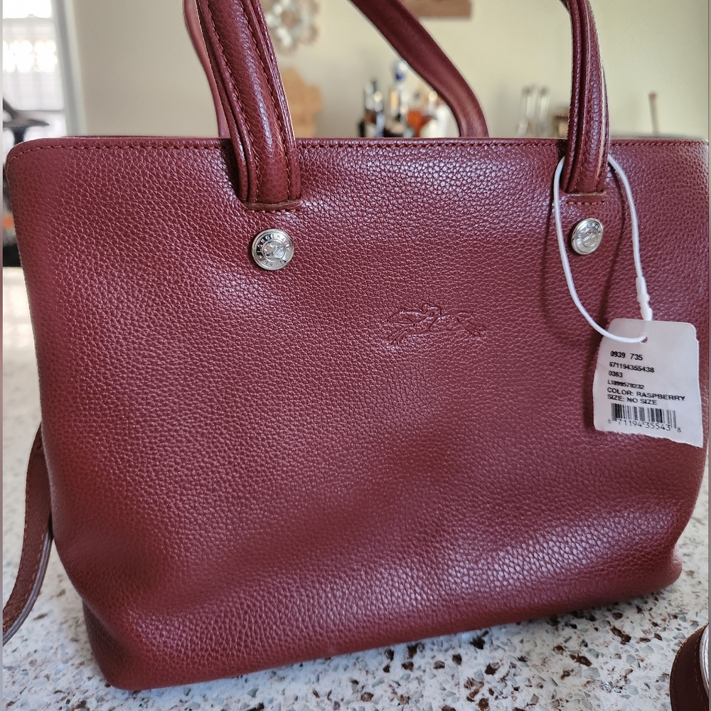 Longchamp Leather Medium Tote